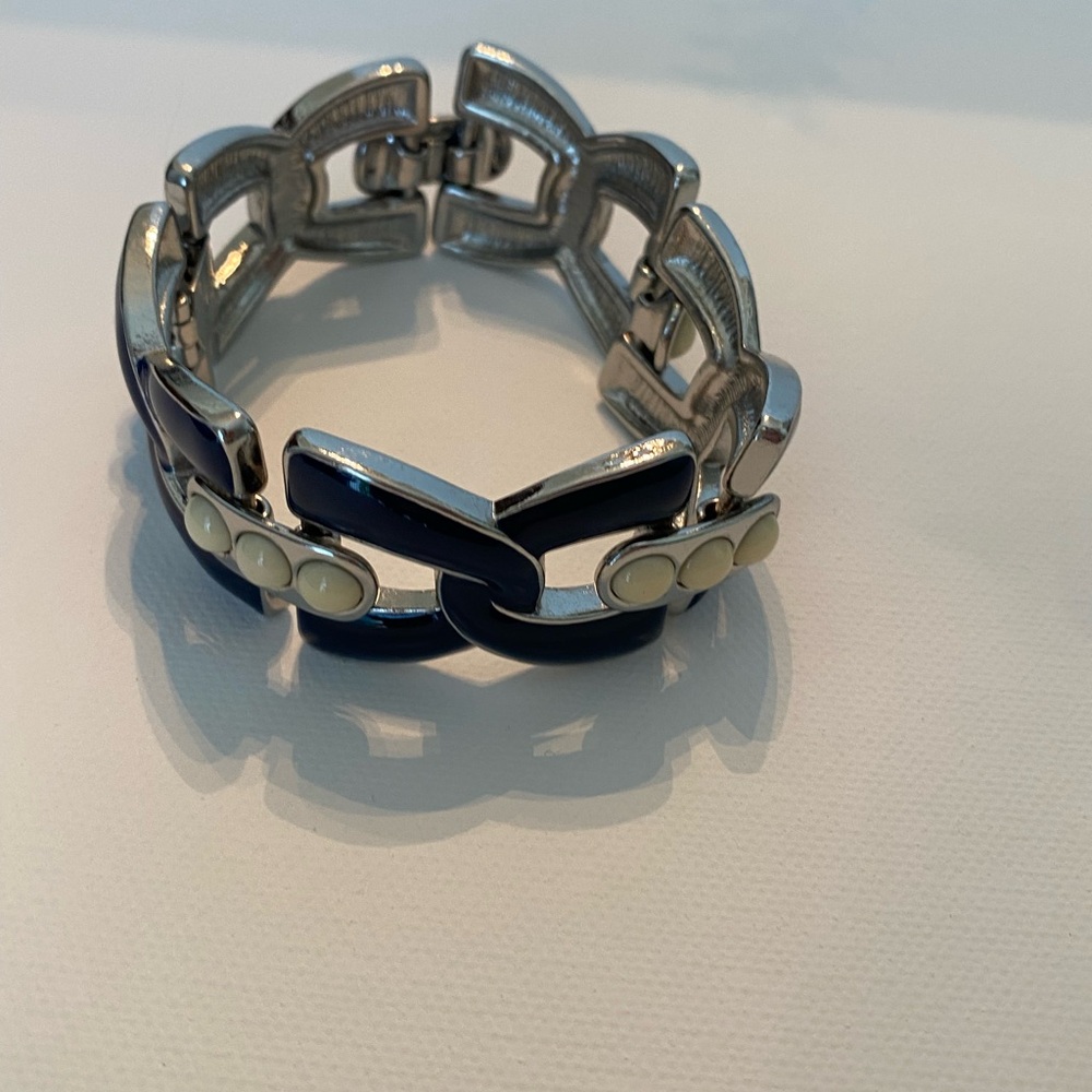 Banana Republic Silver and Blue Bracelet